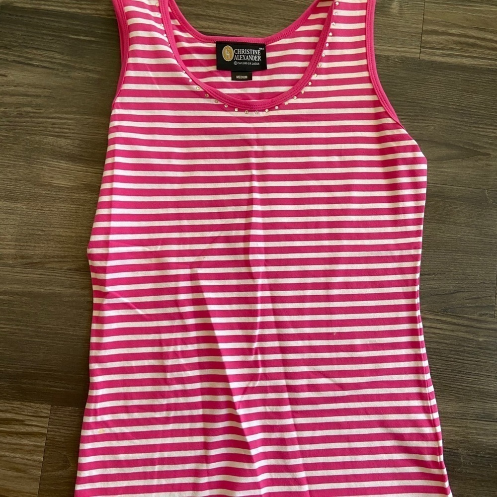 Christine Alexander Pink Tank Top - medium